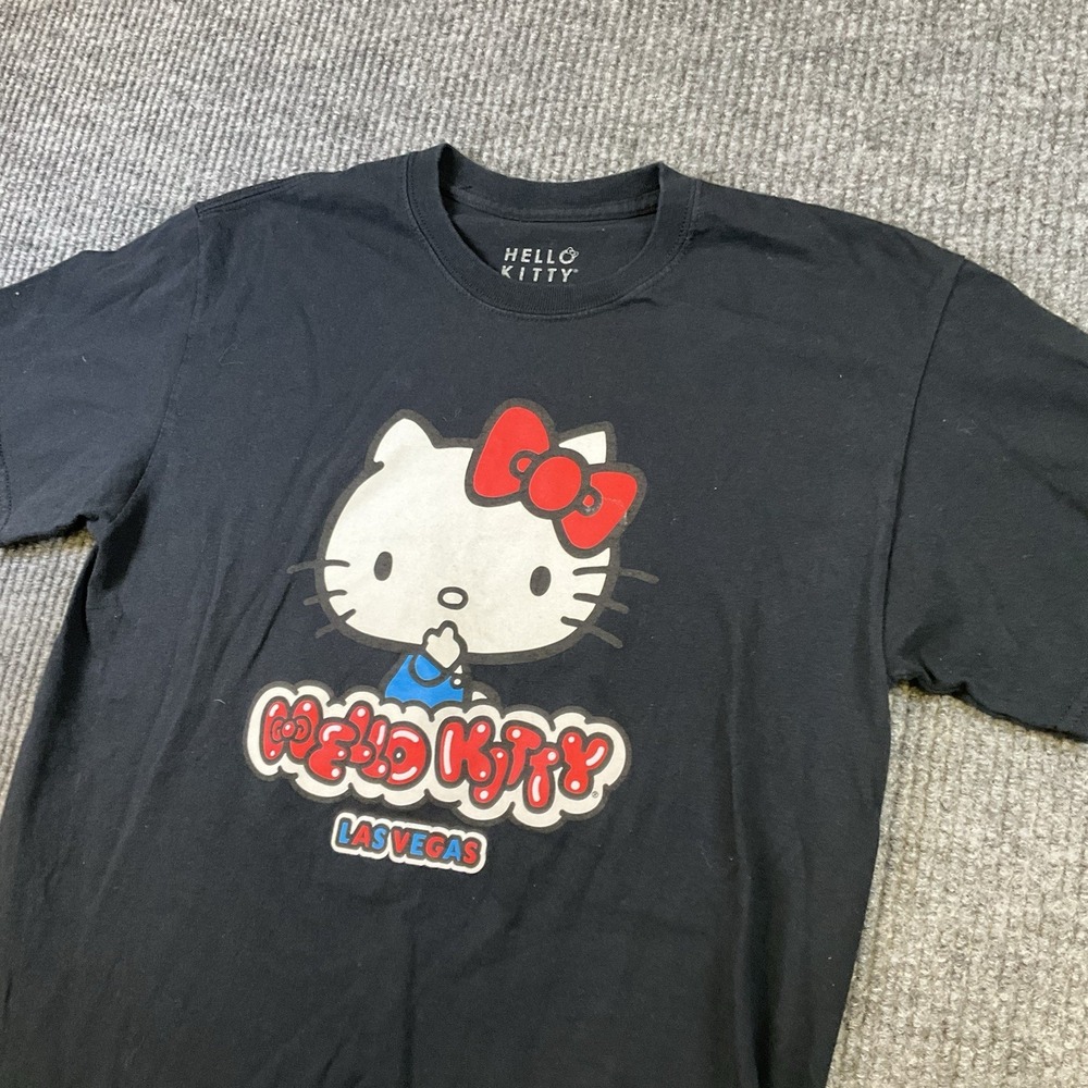 Woman's Hello Kitty Cafe Las‎ Vegas Black T-shirt Size M Read